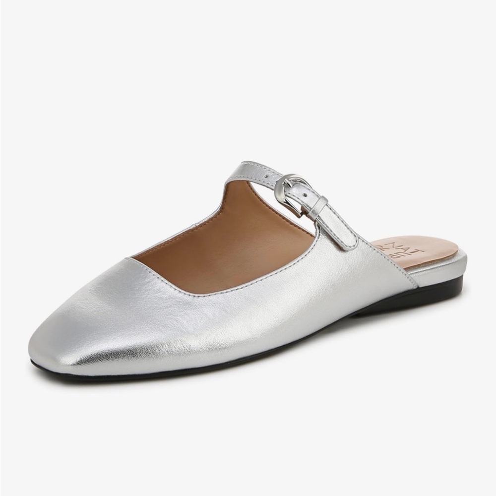 Naturalizer Mary Jane Mule in Silver Metallic, Size 11